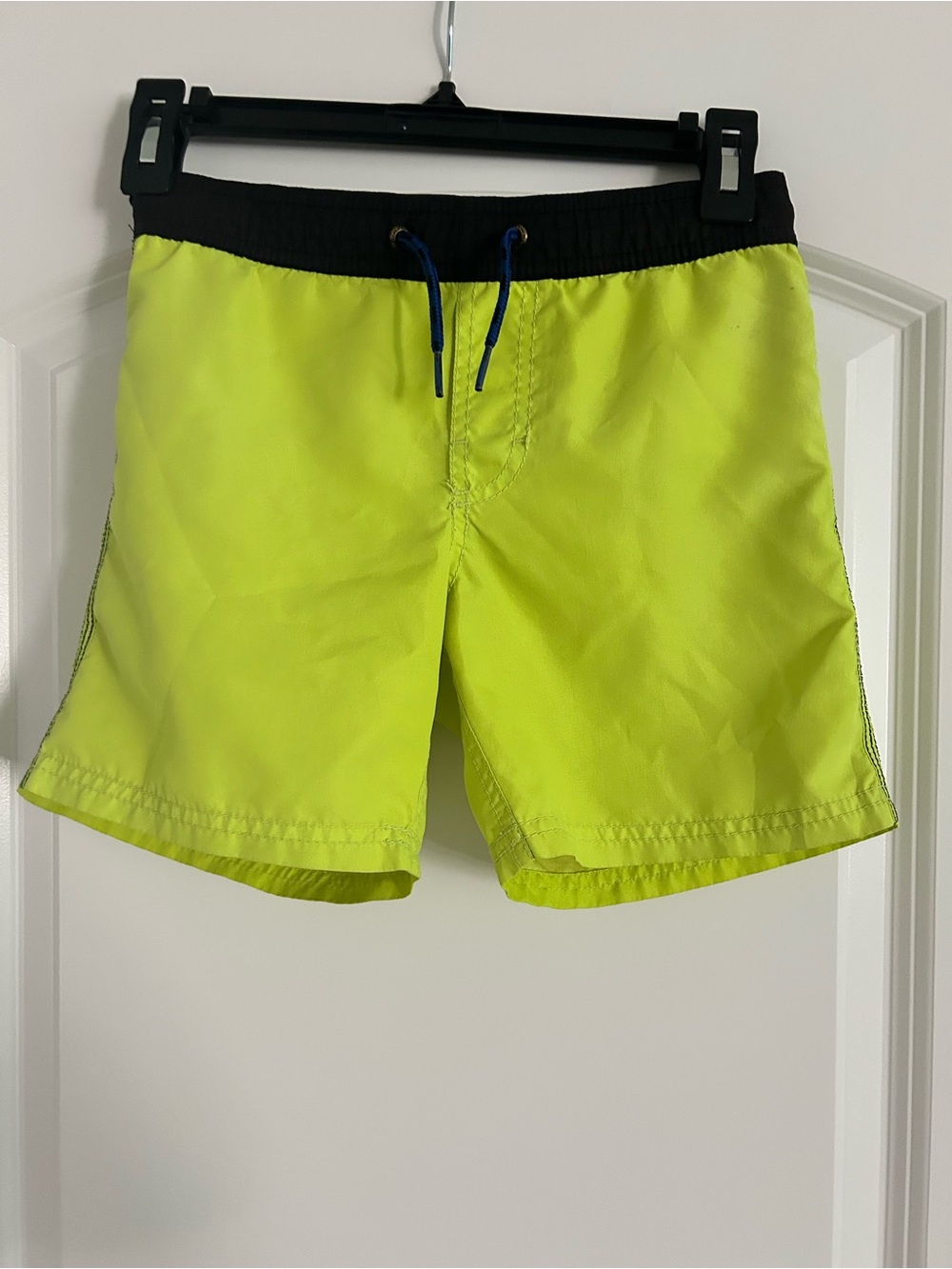 Old Navy Neon Yellow Swim Trunks with Black Waistband